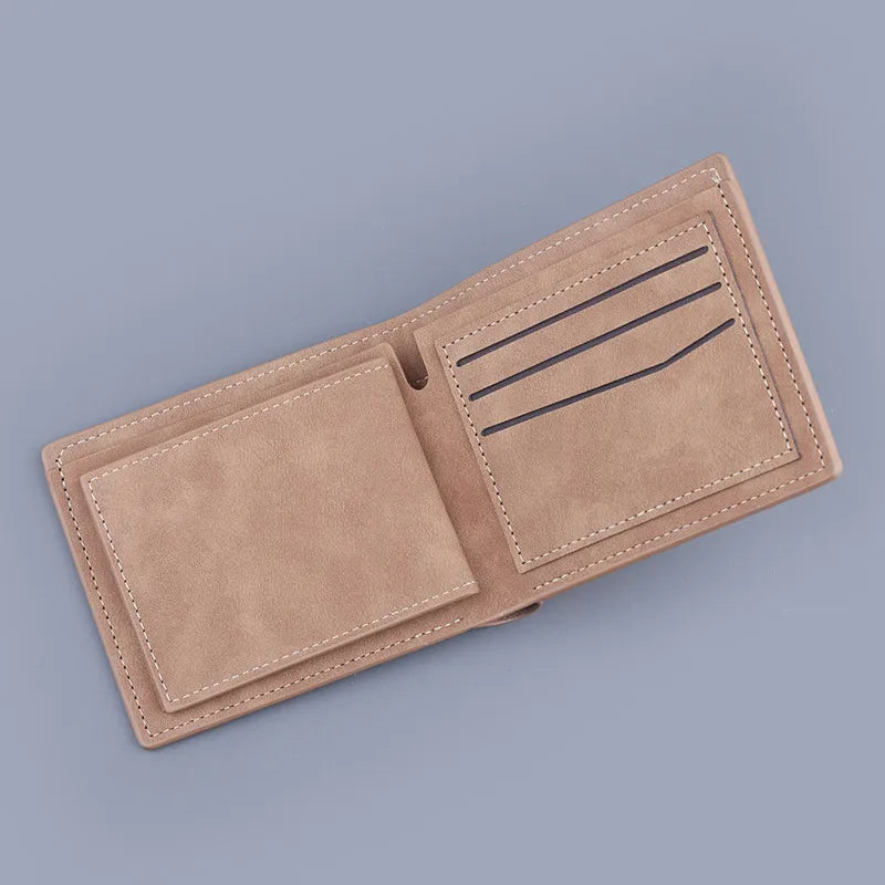 Men's Wallet in Suede Look ⎜ Compact Folding Wallet with Card Compartment