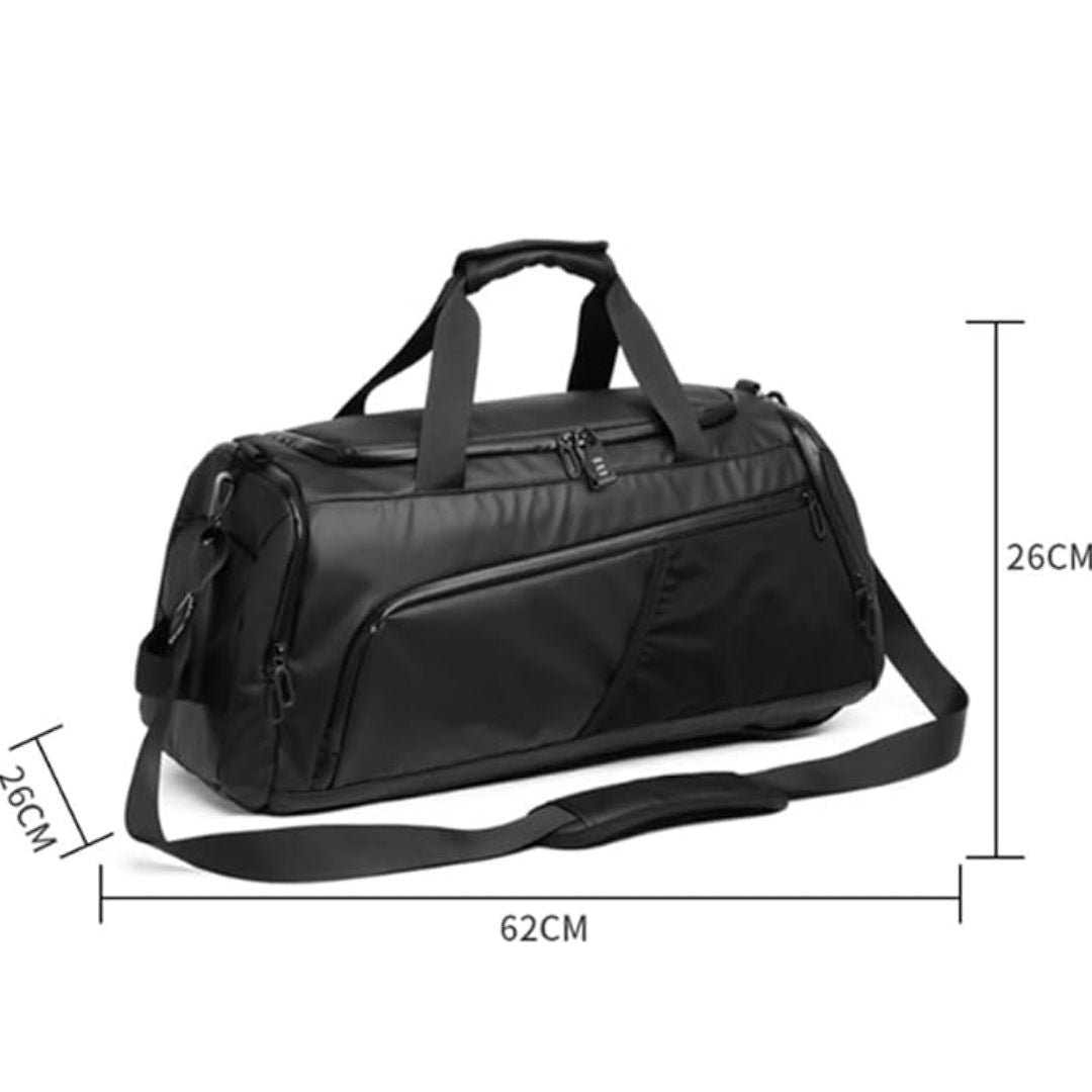 Sports Bag for Men ⎜ Large Travel Bag with Wet Compartment , Shoe Compartment and Adjustable Shoulder Strap