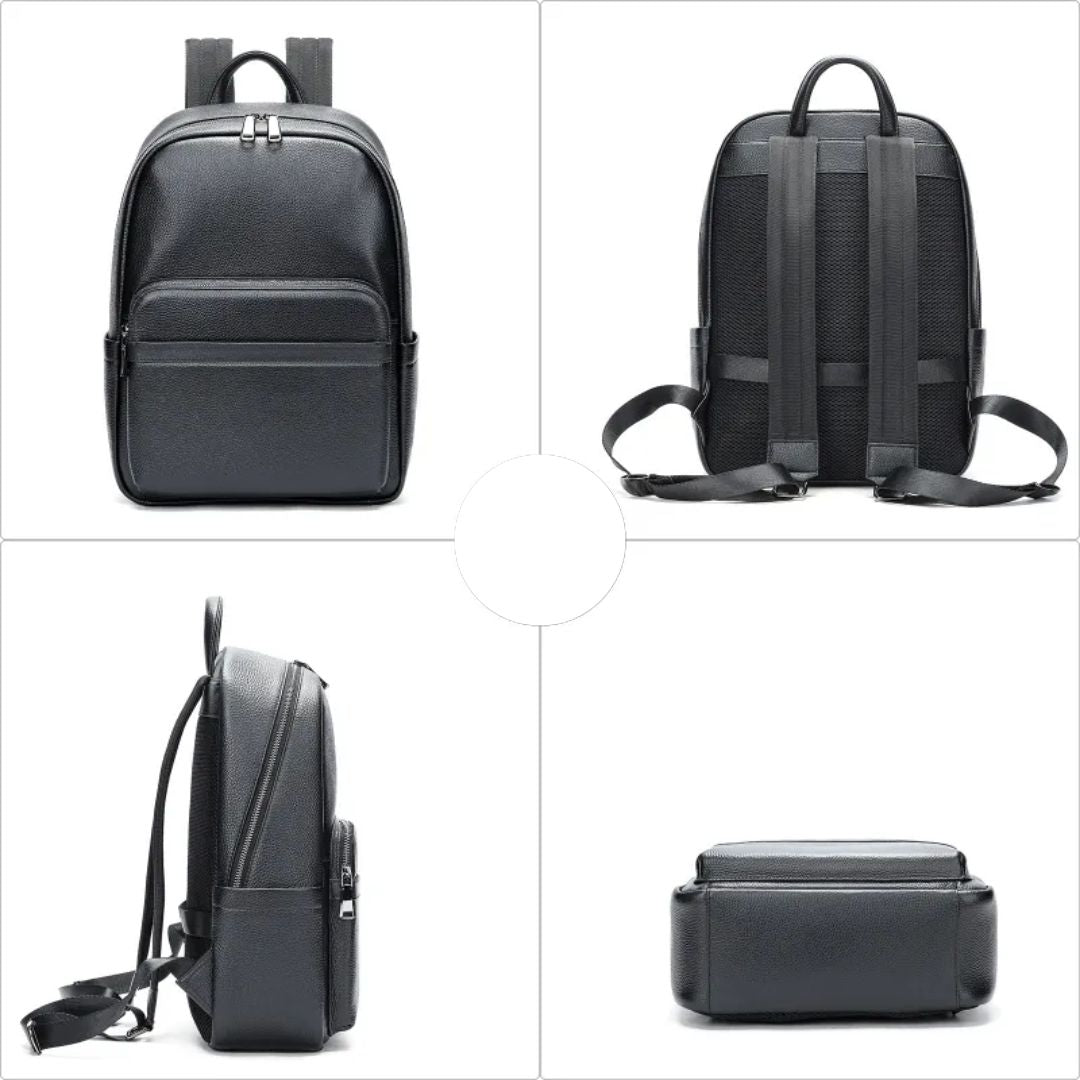 Leather Backpack for Men ⎜ Elegant and Spacious Business Backpack for Work and Travelling