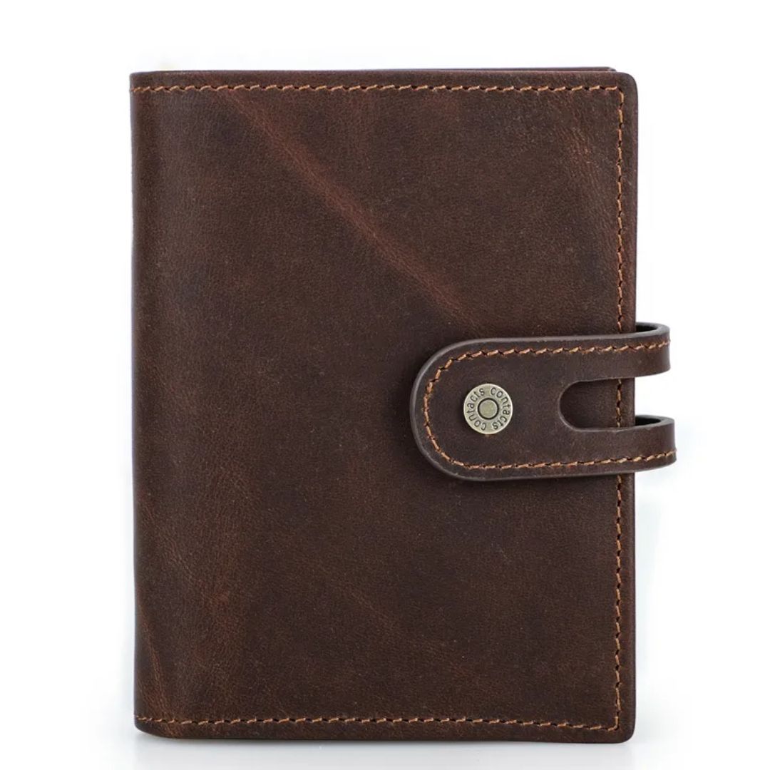 Men's Wallet with Press Stud ⎜ Compact Rfid Wallet with Card Slots and Anti - Theft Protection