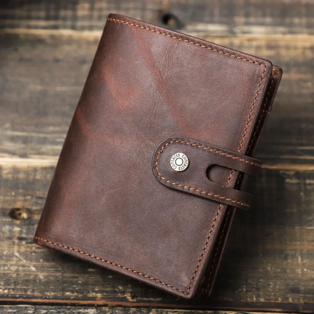 Men's Wallet with Press Stud ⎜ Compact Rfid Wallet with Card Slots and Anti - Theft Protection