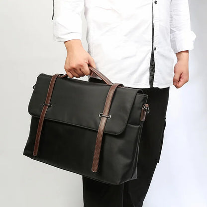 Shoulder Bag for Men ⎜ Casual Canvas Bag with Carrying Handle and Stylish Straps for Everyday Use and the Office