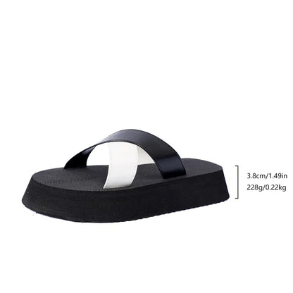 Women's Platform Mules with Cross Straps ⎜ Comfortable Summer Shoes for the Beach, Holidays and Leisure Time