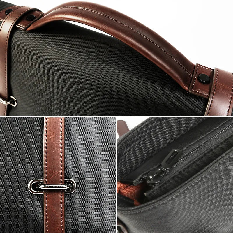 Shoulder Bag for Men ⎜ Casual Canvas Bag with Carrying Handle and Stylish Straps for Everyday Use and the Office
