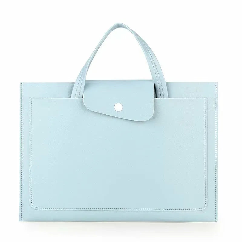 Leather Briefcase for Women ⎜ Elegant Shoulder Bag with Magnetic Fastening and Stylish Design