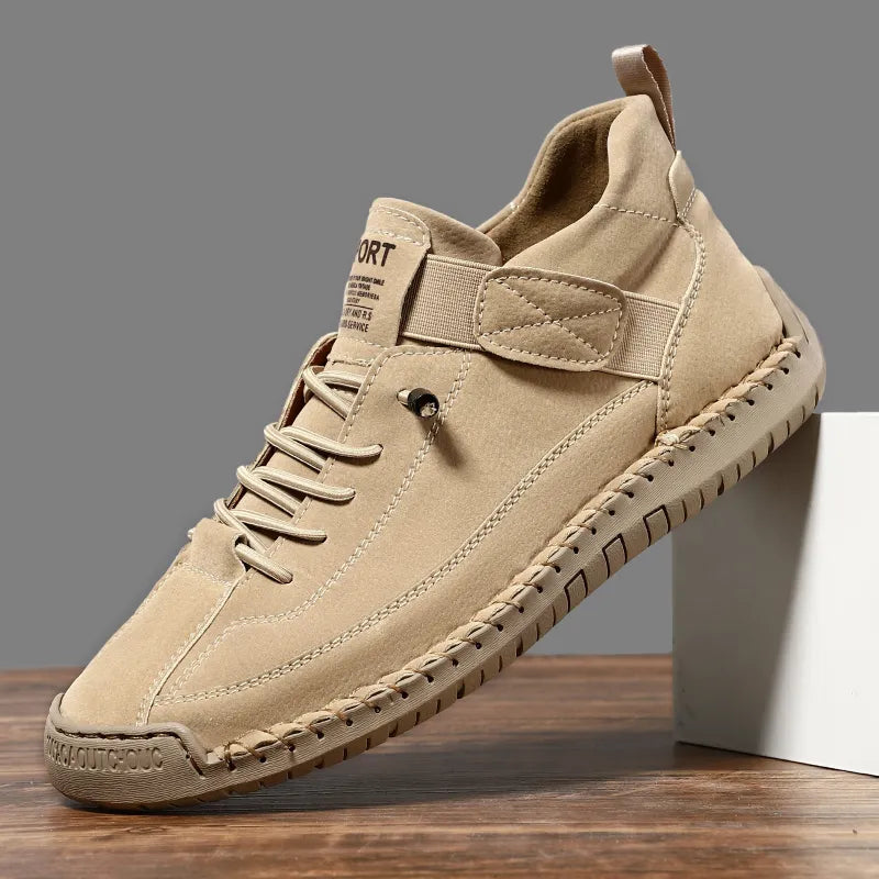 Sporty Trainers for Women ⎜ Comfortable High - Top Shoes with Velcro Fastening and Stitched Design
