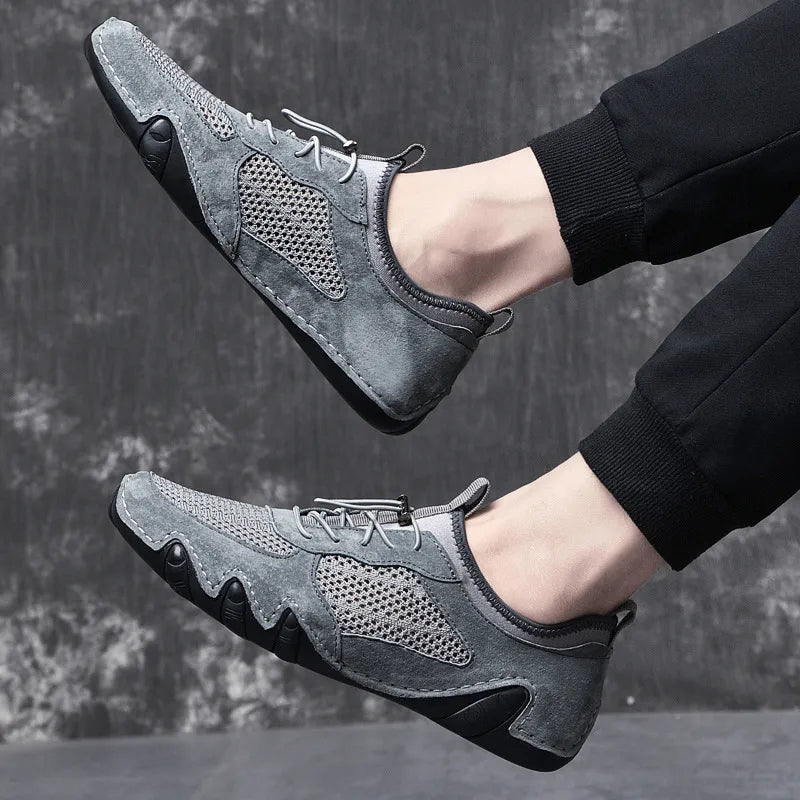 Breathable Men's Slip - on Shoes ⎜ Comfortable Casual Leather Shoes for Everyday Wear and Travelling