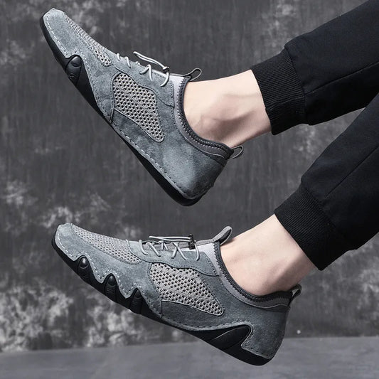Breathable Men's Slip - on Shoes ⎜ Comfortable Casual Leather Shoes for Everyday Wear and Travelling