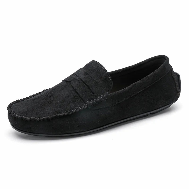 Hand - Sewn Men's Moccasins ⎜ Comfortable Velvet Leather Shoes for Everyday Wear and Leisure