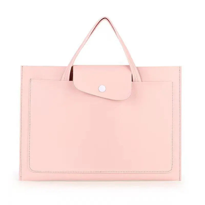 Leather Briefcase for Women ⎜ Elegant Shoulder Bag with Magnetic Fastening and Stylish Design