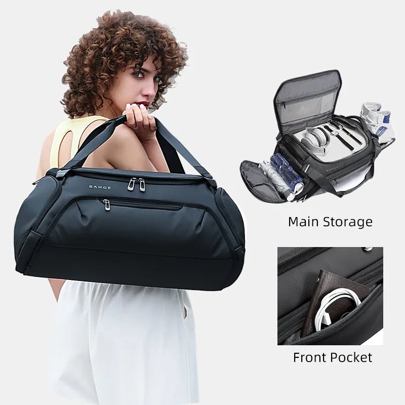 Travel Bag for Men and Women ⎜ Sporty Weekender Bag with Wet Compartment and Large Storage Space for Travelling