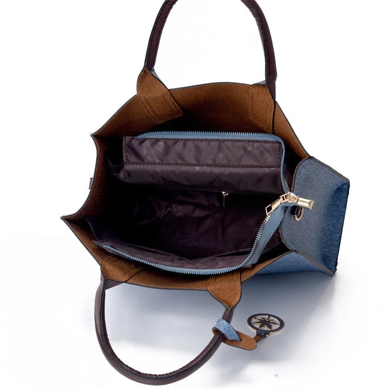 Shoulder Bag for Women ⎜ Three - Piece Set with Spacious Inner Compartment