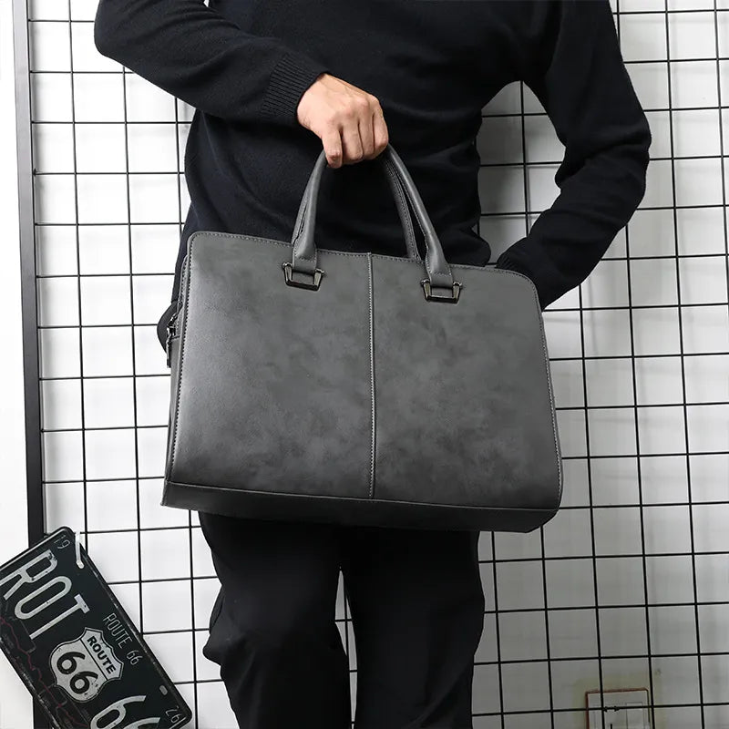 Business Bag for Men ⎜ Elegant Briefcase with Carrying Handles and Slim Design for the Office and Meetings