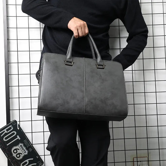 Business Bag for Men ⎜ Elegant Briefcase with Carrying Handles and Slim Design for the Office and Meetings