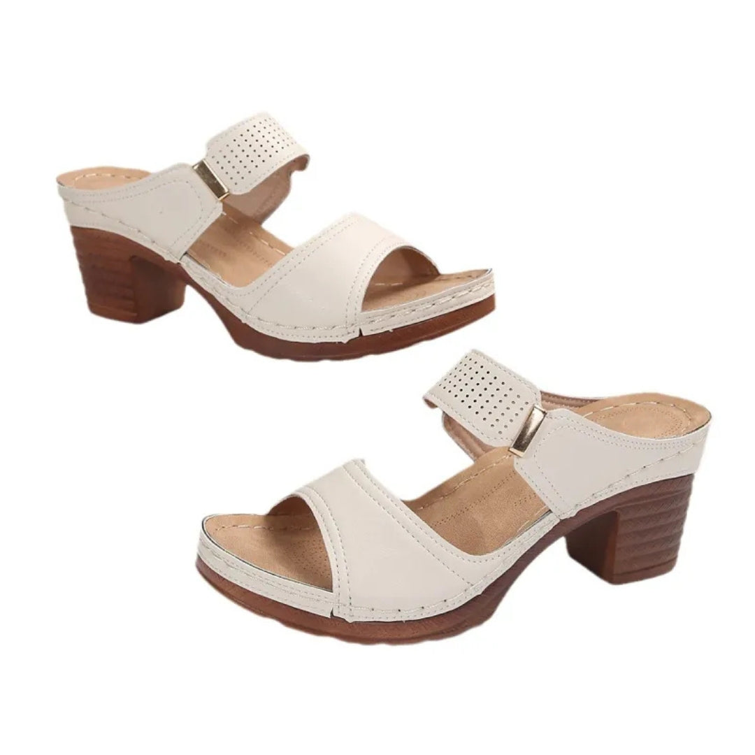 High - Heel Sandals for Women ⎜ Comfortable Casual Shoes with Thick Soles and Non - Slip Block Heels for Summer