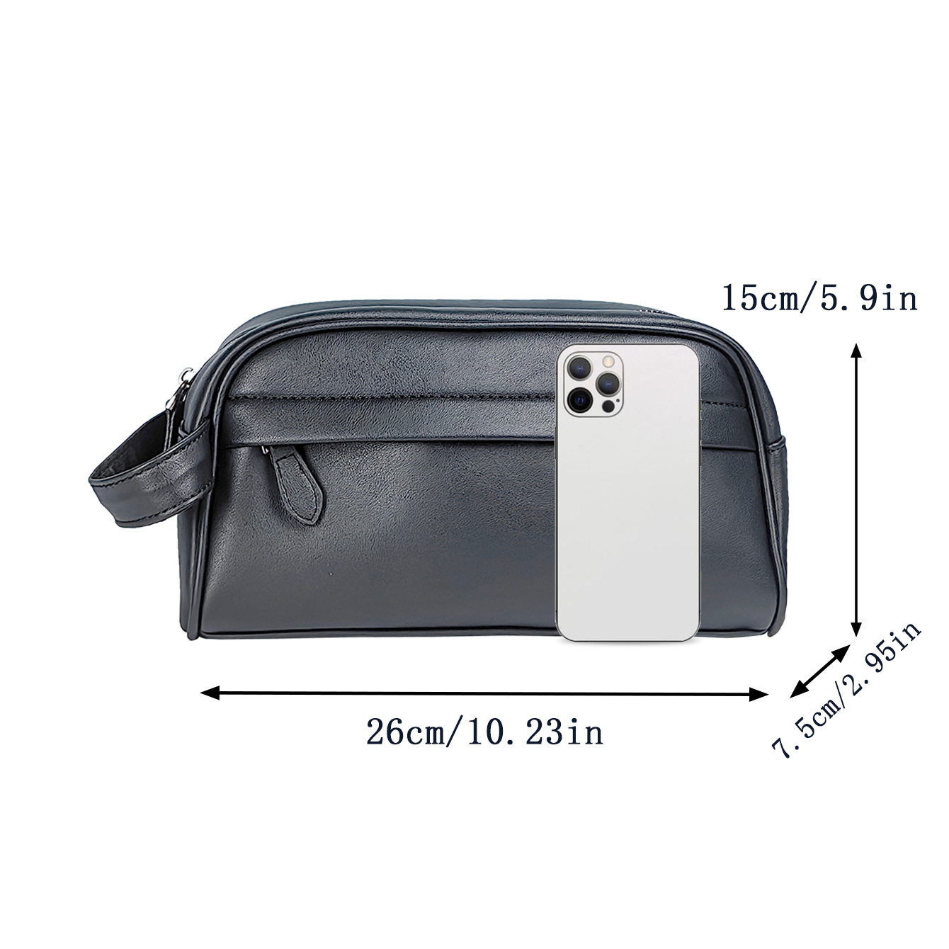 Leather Clutch for Men ⎜ Large Business Bag with Practical Carrying Handle and Generous Storage Space