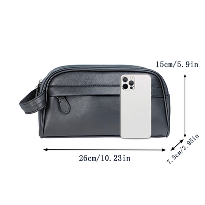 Leather Clutch for Men ⎜ Large Business Bag with Practical Carrying Handle and Generous Storage Space