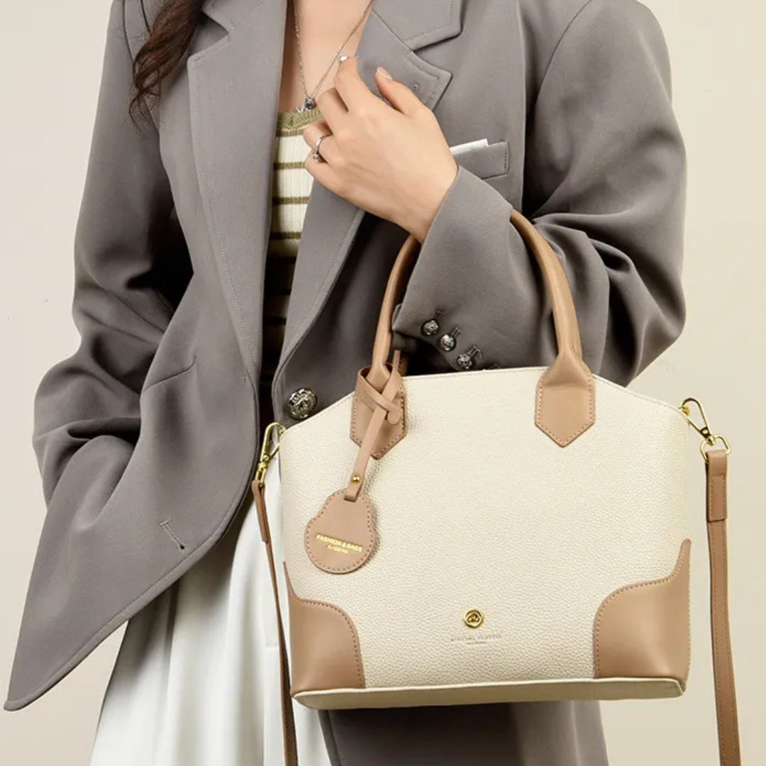Elegant Faux Leather Handbag ⎜ Versatile and Spacious for Everyday Use