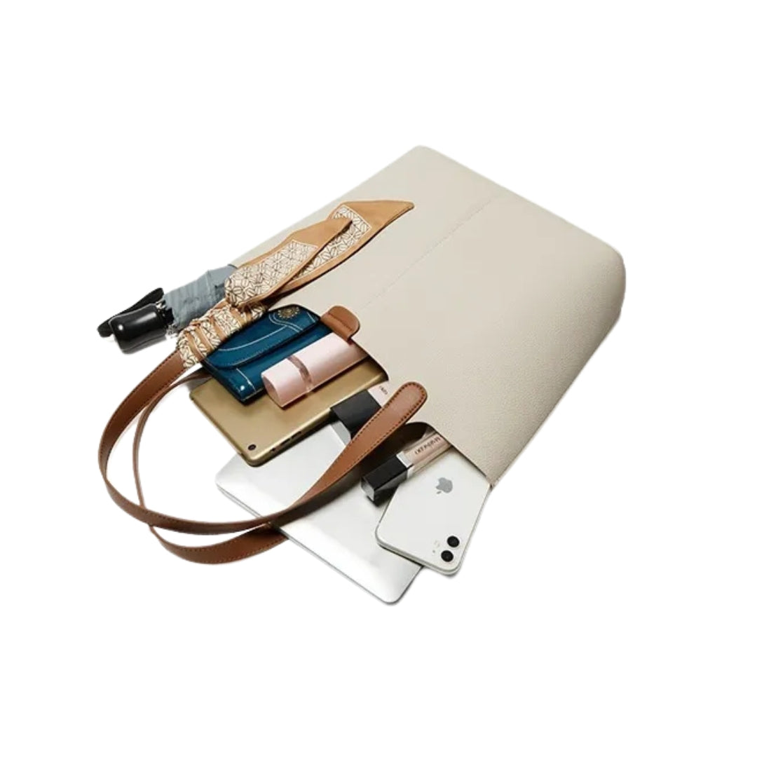 Large Faux Leather Handbag ⎜ Stylish Bag with a Practical Design and Fashionable Details