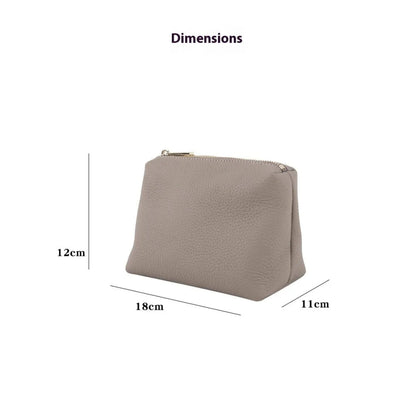Cosmetics Bag for Women ⎜ Compact Leather - Look Design with Zip for Lipsticks and Make - Up