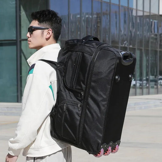 Travel Bag with Wheels ⎜ Large Capacity and Multifunctional Design for Flexible Storage Space