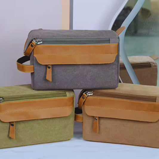 Culture Bag for Men ⎜ Robust Travel Bag with Large Capacity and Practical Zip Compartment
