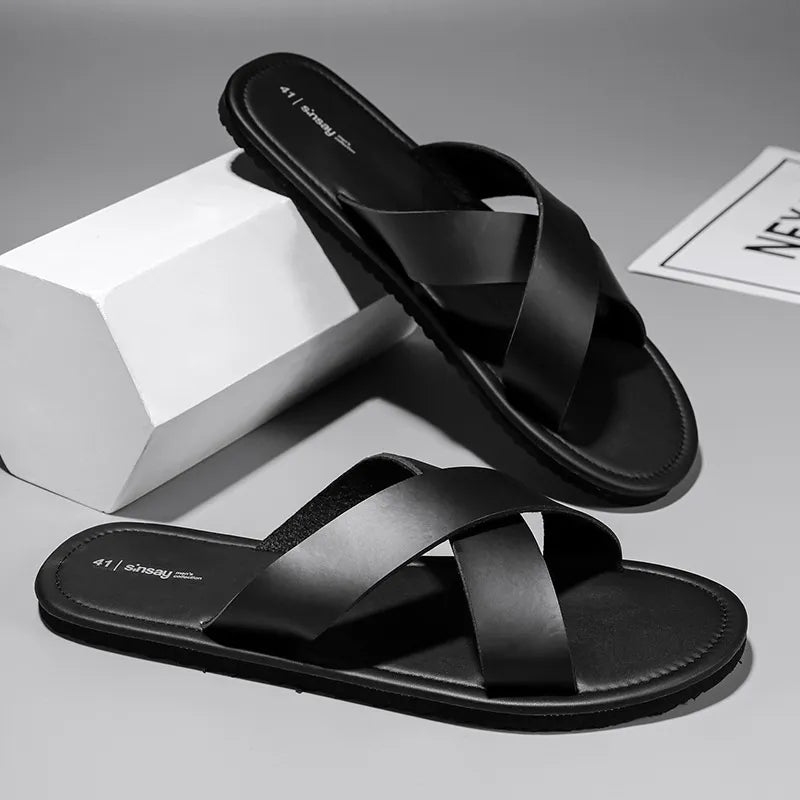 Lightweight Slip - on Shoes for Men ⎜ Comfortable , Black Casual Shoes with Soft Soles
