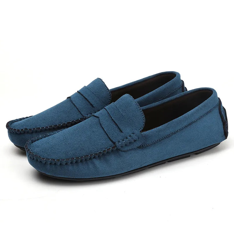 Hand - Sewn Men's Moccasins ⎜ Comfortable Velvet Leather Shoes for Everyday Wear and Leisure