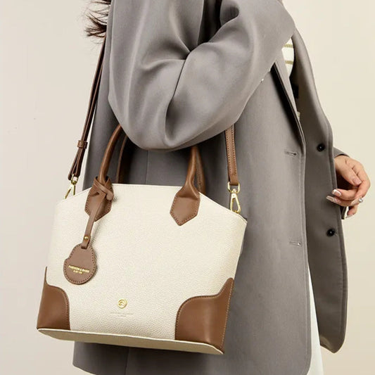 Elegant Faux Leather Handbag ⎜ Versatile and Spacious for Everyday Use