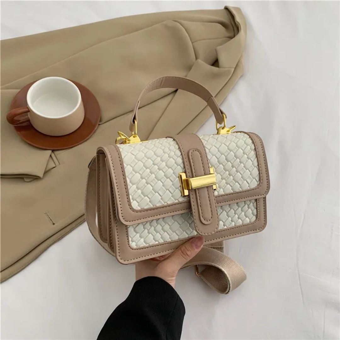 Woven Shoulder Bag for Women ⎜ Small Bag with Braided Design and Practical Fastening