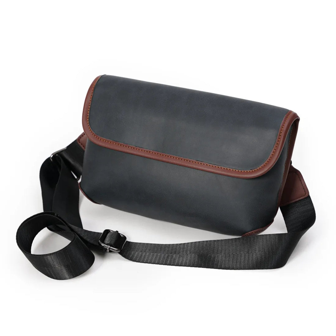 Shoulder Bag for Men ⎜ Fashionable Landscape Format with Magnetic Flap and Adjustable Shoulder Strap