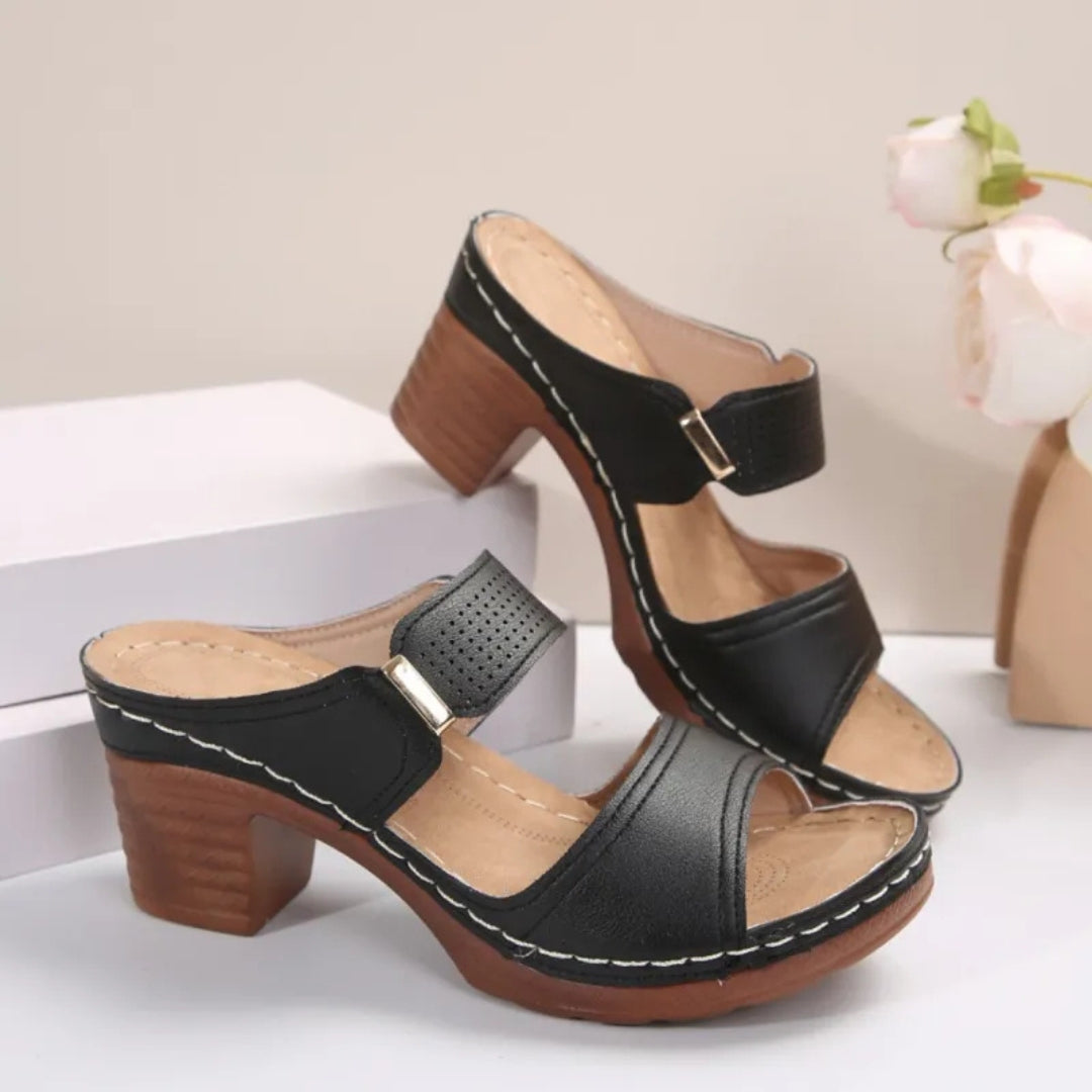 High - Heel Sandals for Women ⎜ Comfortable Casual Shoes with Thick Soles and Non - Slip Block Heels for Summer