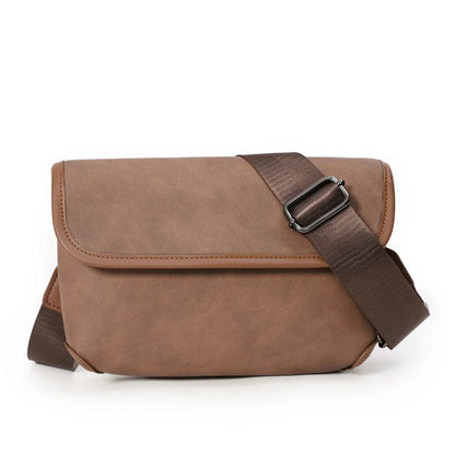 Shoulder Bag for Men ⎜ Fashionable Landscape Format with Magnetic Flap and Adjustable Shoulder Strap