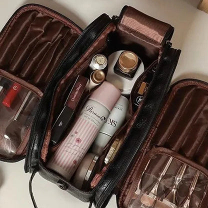 Cosmetics Bag for Women ⎜ Large Travel Bag with Double Zip and Water - Repellent Material