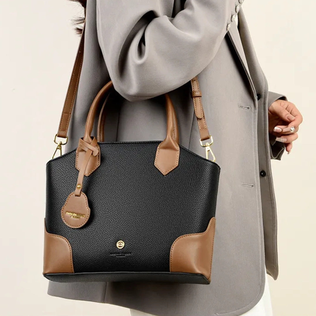 Elegant Faux Leather Handbag ⎜ Versatile and Spacious for Everyday Use