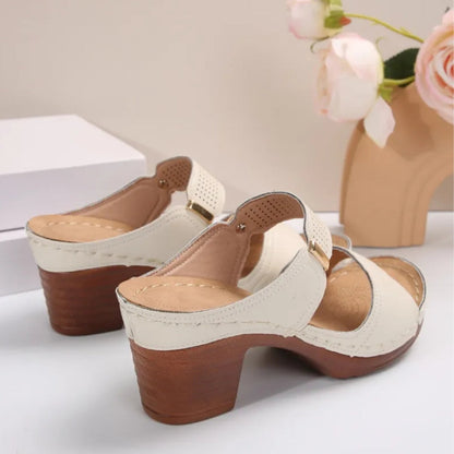 High - Heel Sandals for Women ⎜ Comfortable Casual Shoes with Thick Soles and Non - Slip Block Heels for Summer