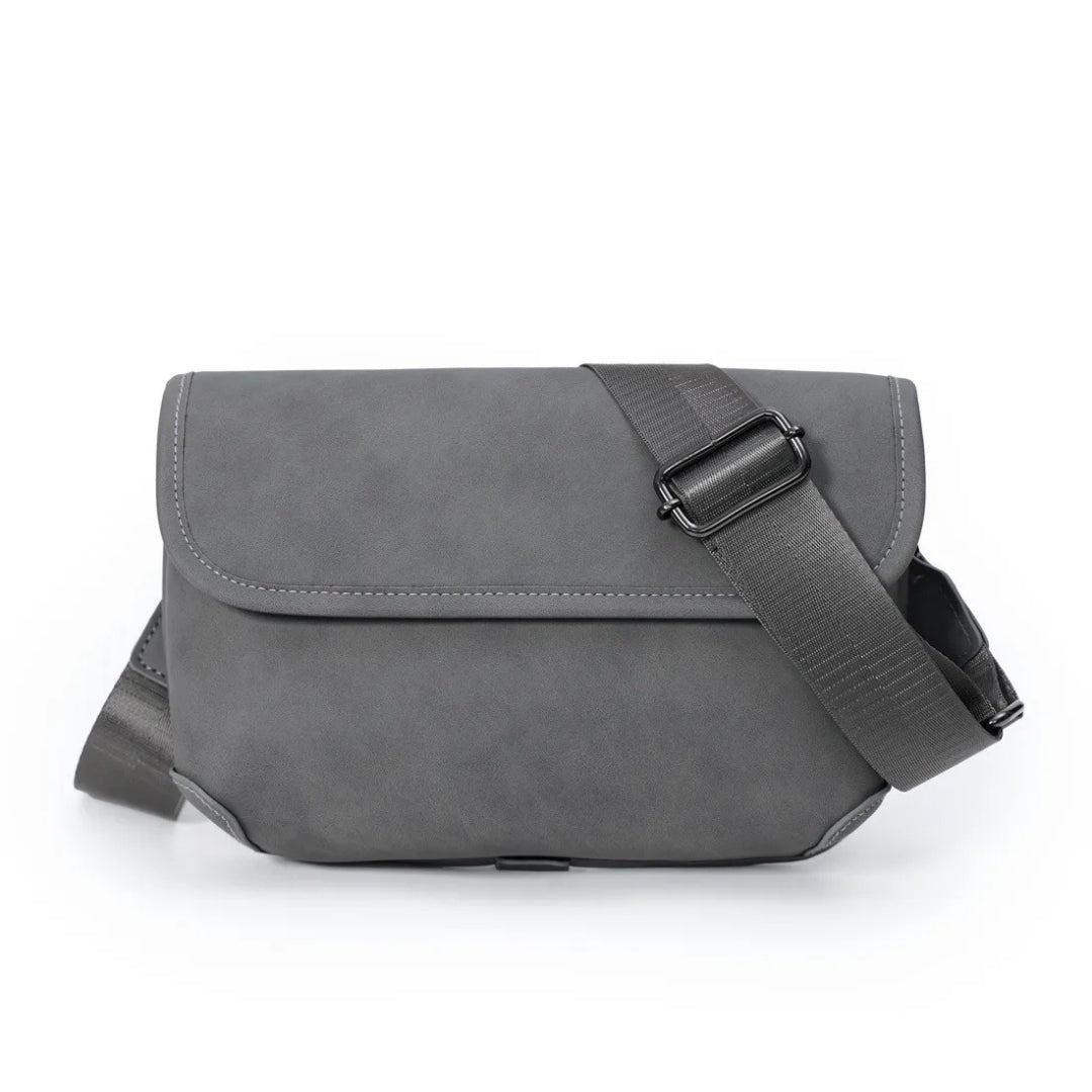 Shoulder Bag for Men ⎜ Fashionable Landscape Format with Magnetic Flap and Adjustable Shoulder Strap