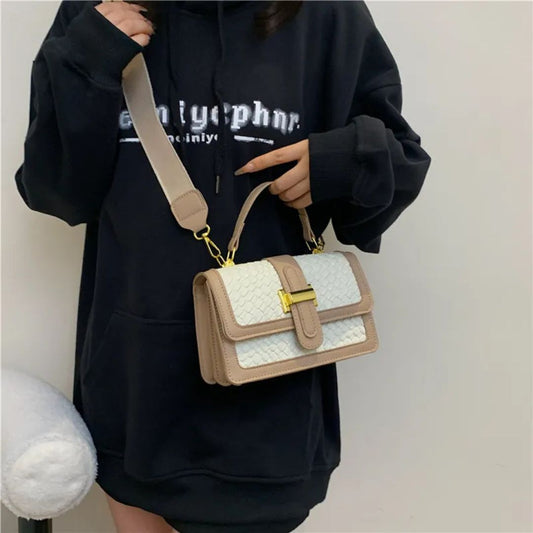 Woven Shoulder Bag for Women ⎜ Small Bag with Braided Design and Practical Fastening