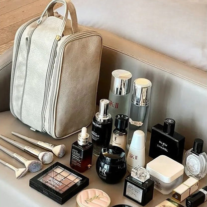 Cosmetics Bag for Women ⎜ Large Travel Bag with Double Zip and Water - Repellent Material