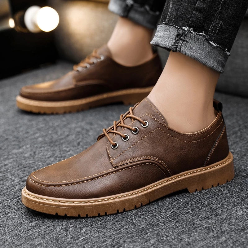 Men's Lace - Up Shoes ⎜ Robust Leather Shoes in a Casual Style for Leisure and Everyday Wear