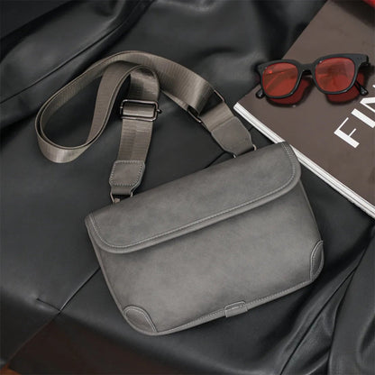 Shoulder Bag for Men ⎜ Fashionable Landscape Format with Magnetic Flap and Adjustable Shoulder Strap