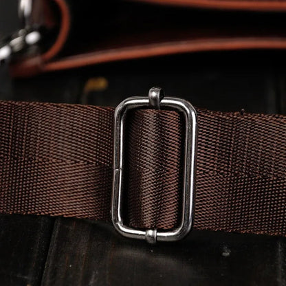 Shoulder Bag for Men ⎜ Retro Shoulder Bag Made of Faux Leather in Landscape Format with Magnetic Fastener