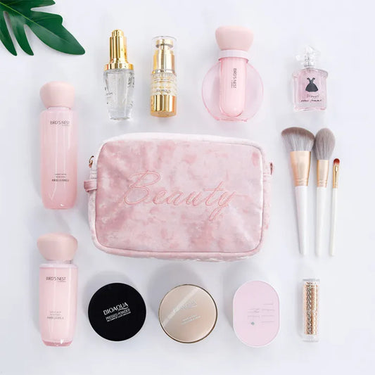 Cosmetic Bag for Women ⎜ Spacious and Portable Design with Soft Fabric and Practical Interior Organisation