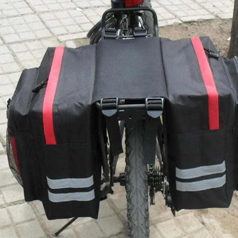 Bike Bag for Pannier Rack ⎜ Double - Sided Bag with Plenty of Storage Space and Reflective Strips