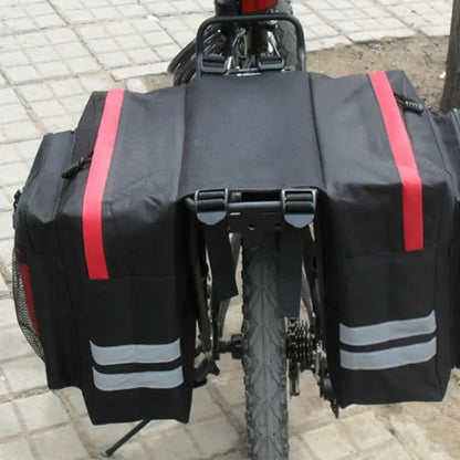 Bike Bag for Pannier Rack ⎜ Double - Sided Bag with Plenty of Storage Space and Reflective Strips
