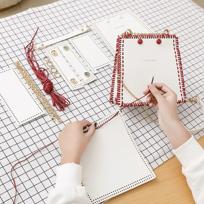 Shoulder Bag for Women ⎜ Fashionable Bag with Hand Stitch Design and Chain Strap