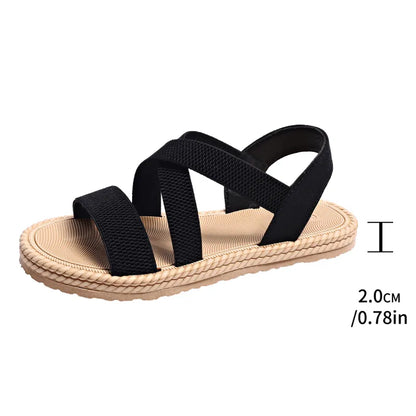 Women's Casual - Style Sandals ⎜ Comfortable Shoes with Elasticated Straps and Fashionable Sole
