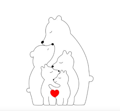 Handcrafted Personalized Bear Family