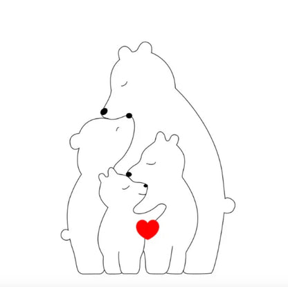 Handcrafted Personalized Bear Family