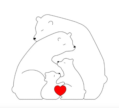 Handcrafted Personalized Bear Family